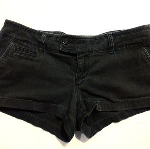 Black jean shorts